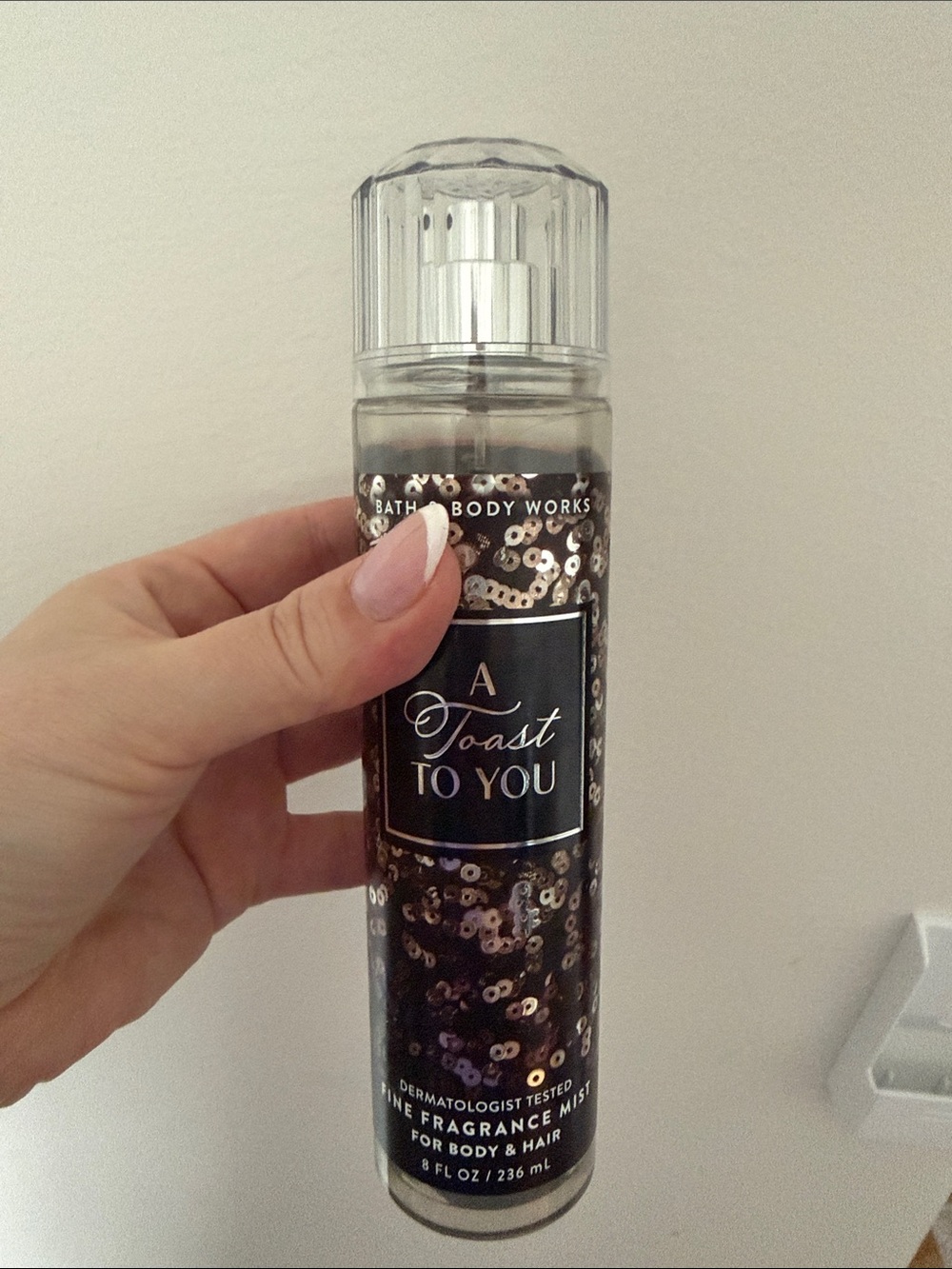 Bath & Body Works Black and Gold Sequin Fragrance Mist